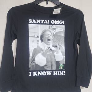 elf long sleeve shirt ''Santa ! OMG! I KNOW HIM!'' small 6/7